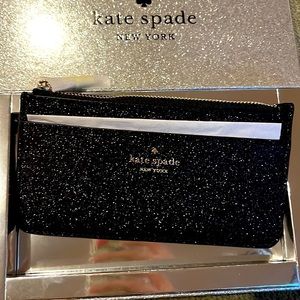Kate Spade ♠️ Large shimmy Black Cardholder
